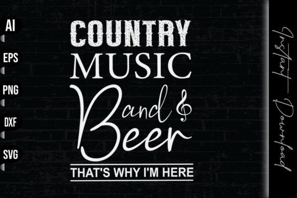Country Music Beer Graphics & Print Templates