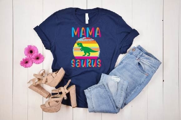 Mama Saurus SVG: Graphics for T-Shirt Designs