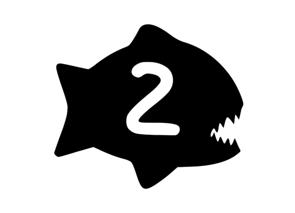 Piranha Fish with Playful Mono 2: Graphics for Crafts