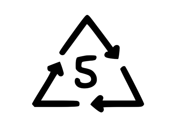Recycle Symbol with Playful Mono 5 Graphics for Crafts