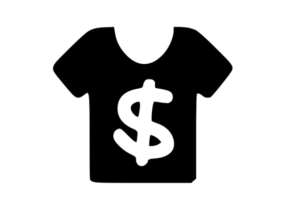 Simple Tee Shirt with Playful Mono Graphics for Crafts