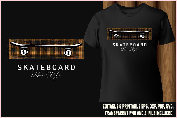 Skate Board Urban Style Graphics for T-Shirt Designs